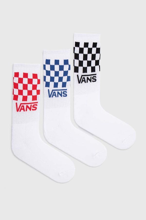 Vans Nogavice Vans 3-pack bela barva, VN000F0WWHT1