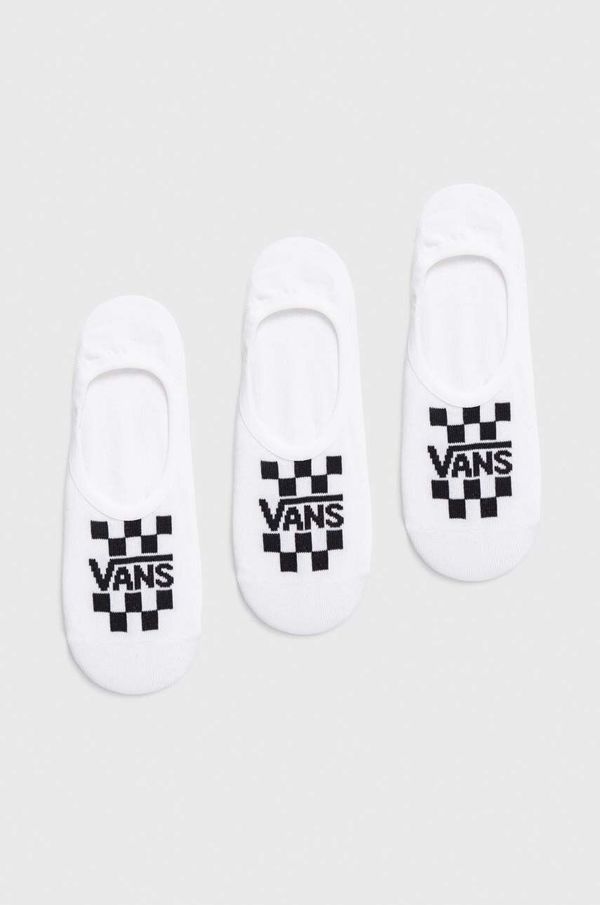 Vans Nogavice Vans 3-pack moški, bela barva