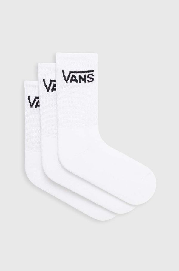 Vans Nogavice Vans 3-pack ženski, bela barva