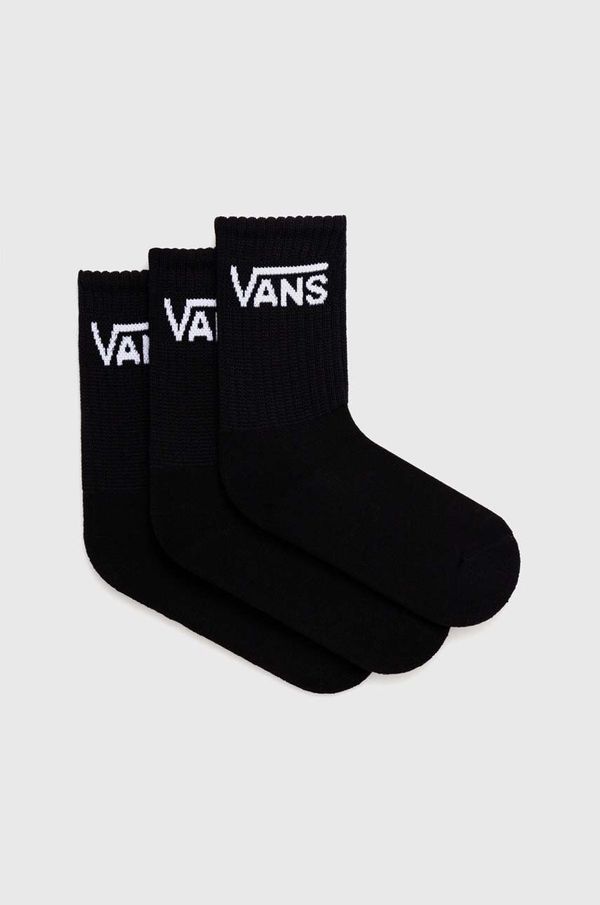 Vans Nogavice Vans 3-pack ženski, črna barva