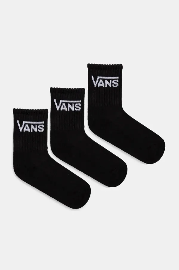 Vans Nogavice Vans CLASSIC CREW 3-pack črna barva, VN000GNKBLK1