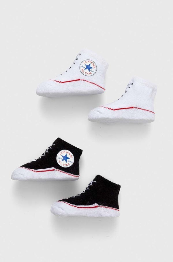 Converse Nogavice za dojenčka Converse 2-pack črna barva