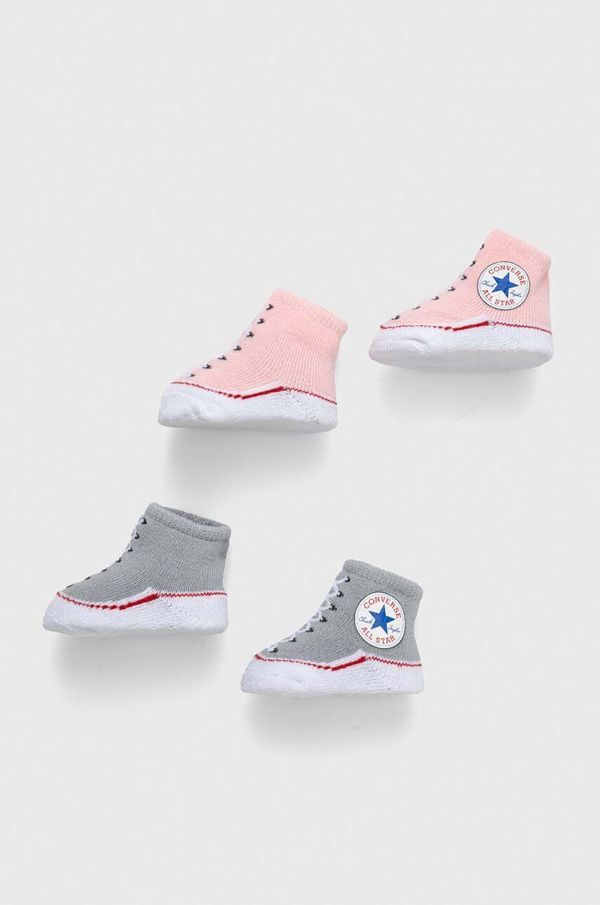 Converse Nogavice za dojenčka Converse 2-pack roza barva