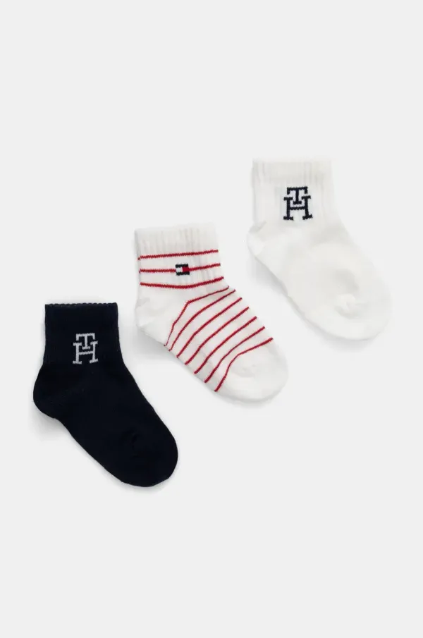 Tommy Hilfiger Nogavice za dojenčka Tommy Hilfiger 3-pack mornarsko modra barva, 701232851