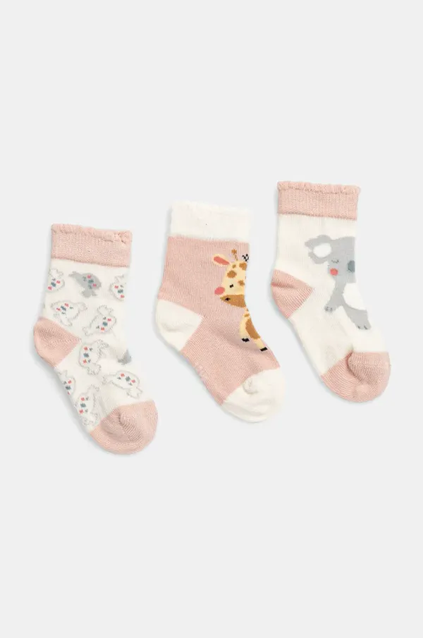 United Colors of Benetton Nogavice za dojenčka United Colors of Benetton 2-pack roza barva, 6AO30703Y