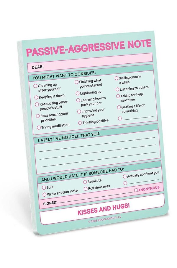 Inne Notes home & lifestyle Passive Aggressive Nifty Note