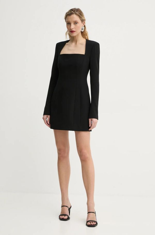 A.L.C. Obleka A.L.C. Ella črna barva, 6DRES02484