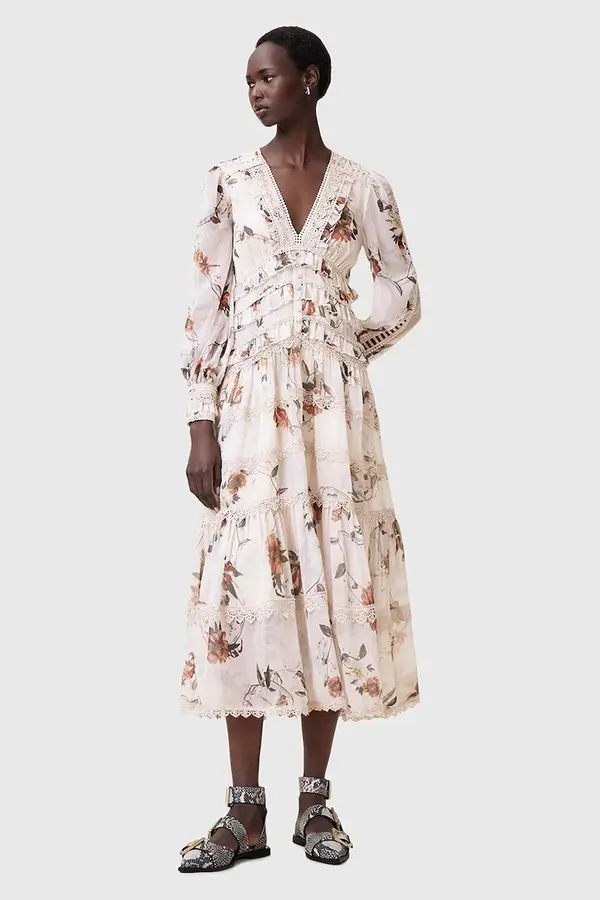 AllSaints Obleka AllSaints ZORA MIDI