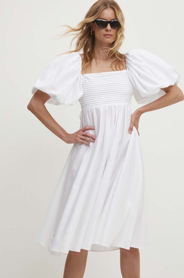 Answear Lab Obleka Answear Lab bela barva