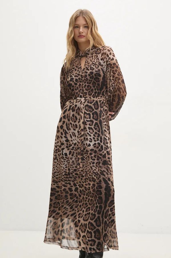 Answear Lab Obleka Answear Lab bež barva