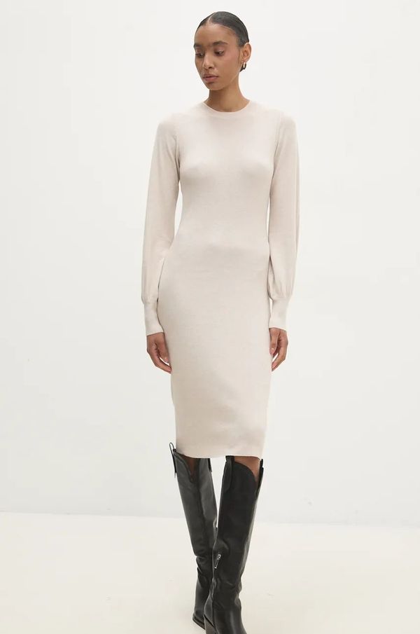 Answear Lab Obleka Answear Lab bež barva