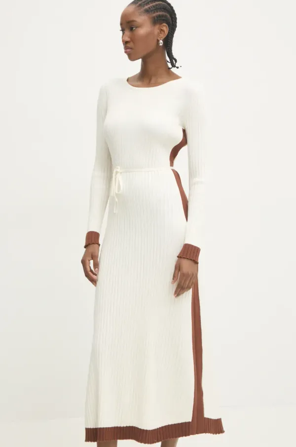 Answear Lab Obleka Answear Lab bež barva