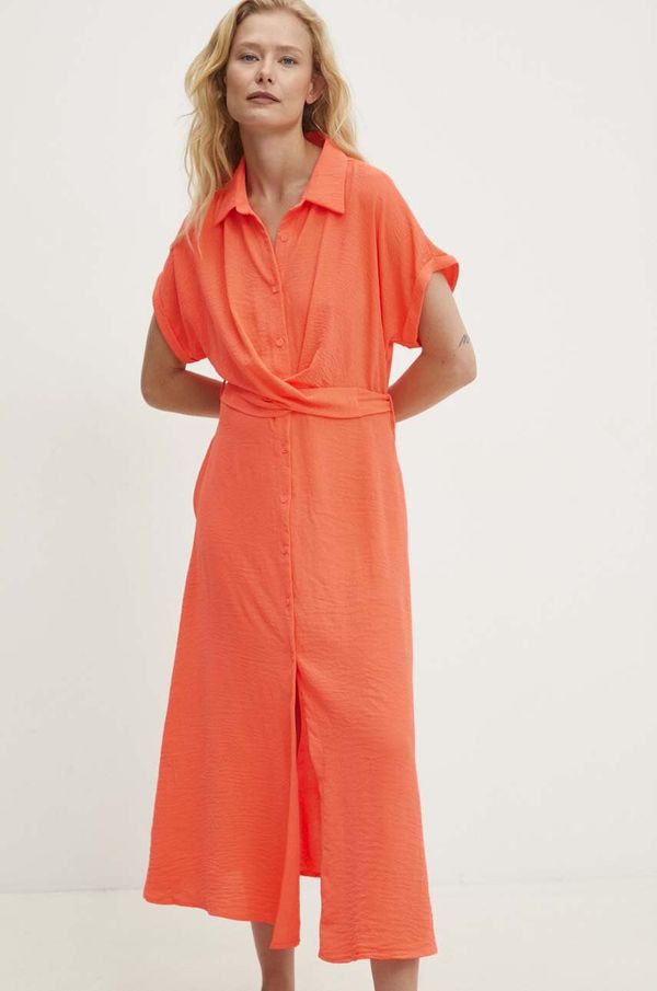 Answear Lab Obleka Answear Lab oranžna barva