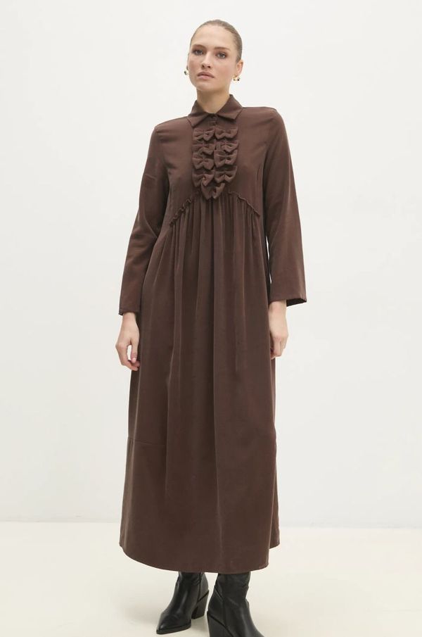 Answear Lab Obleka Answear Lab rjava barva