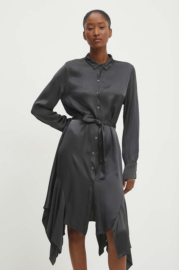 Answear Lab Obleka Answear Lab siva barva