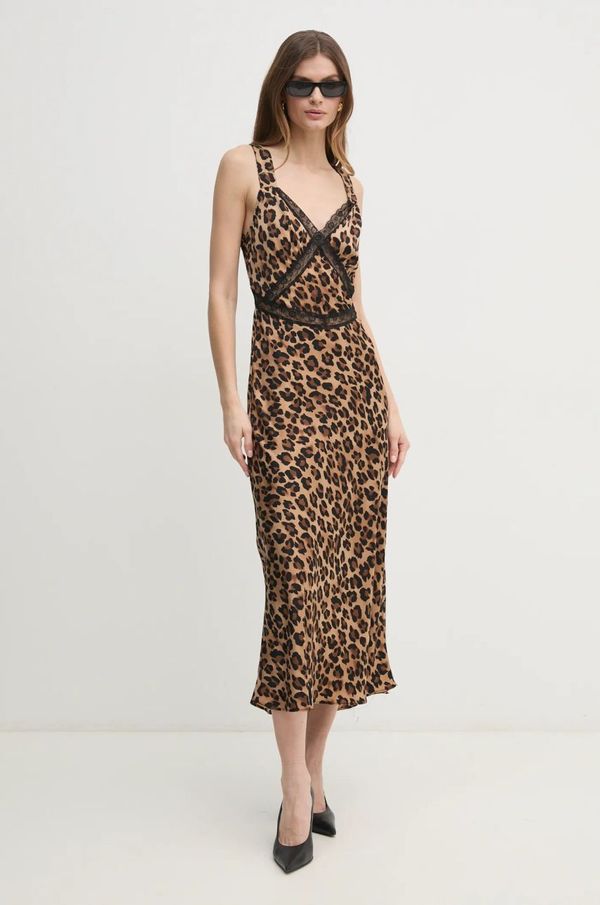 Bardot Obleka Bardot bež barva, 58603DB2