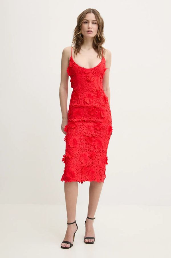 Bardot Obleka Bardot rdeča barva, 59747DB