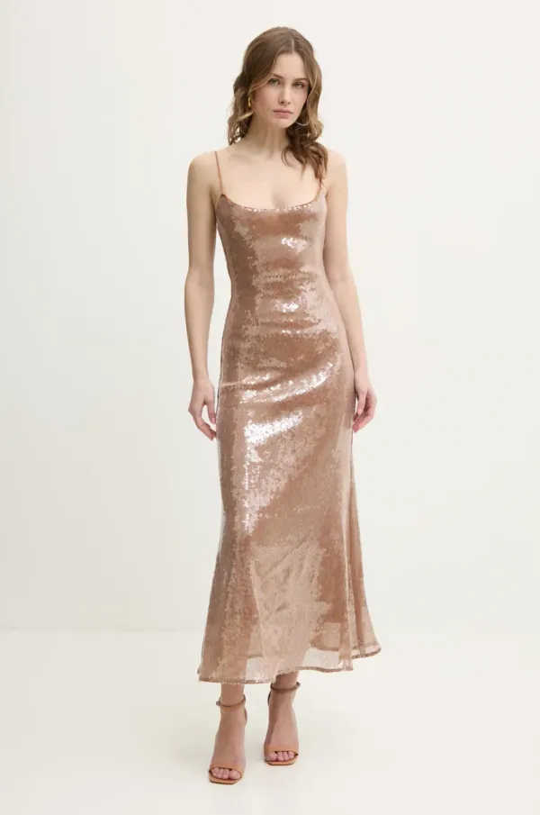 Bardot Obleka Bardot rjava barva, 59575DB