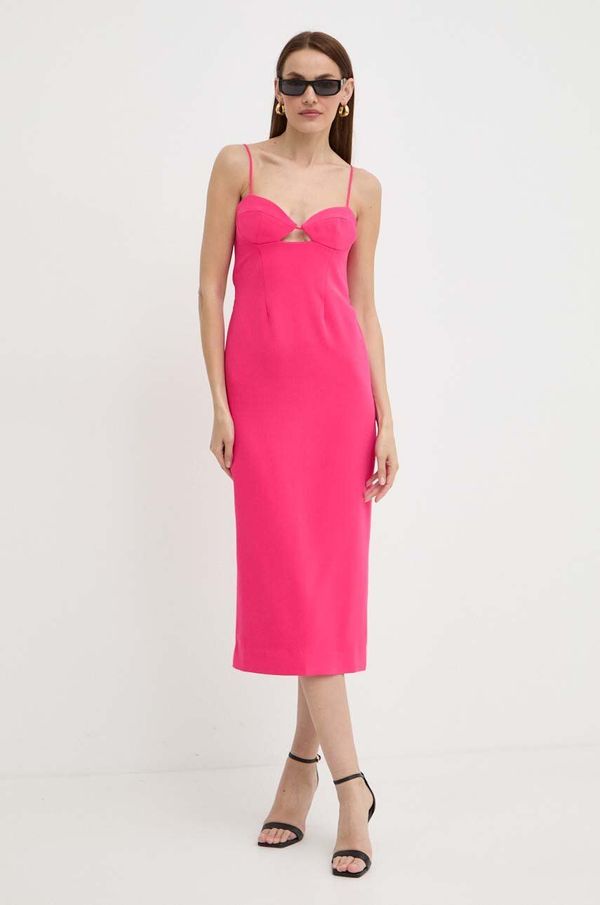Bardot Obleka Bardot VIENNA roza barva, 58558DB