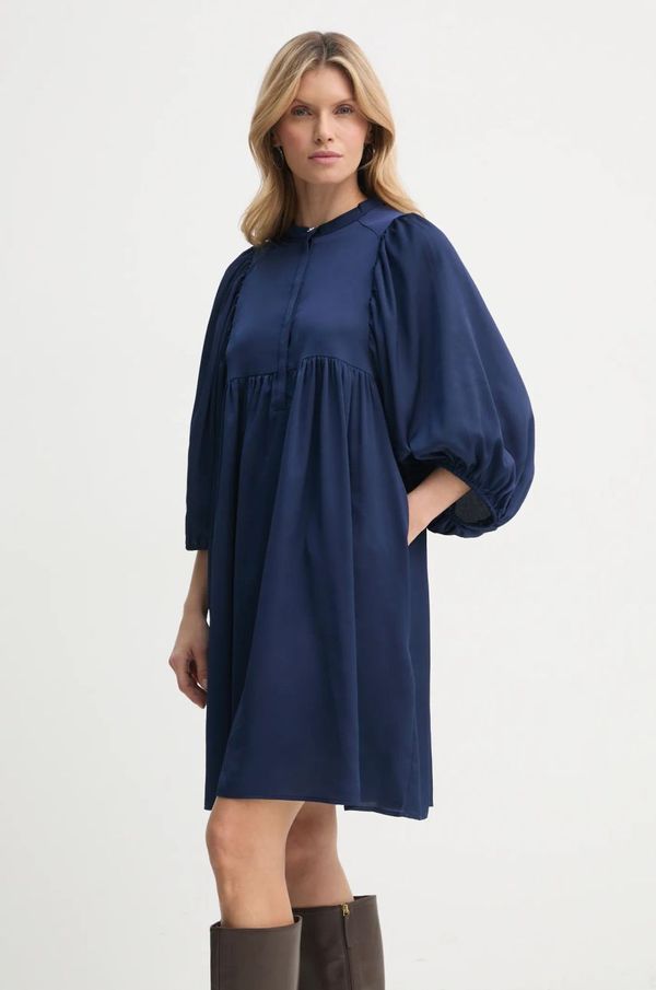 Bruuns Bazaar Obleka Bruuns Bazaar Acacia Sarina mornarsko modra barva