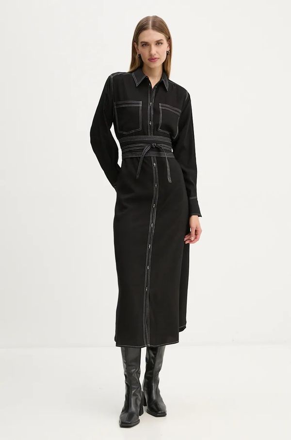 Bruuns Bazaar Obleka Bruuns Bazaar SalBBKontas dress črna barva, BBW4097