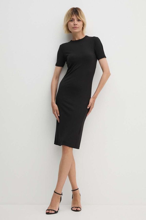 Calvin Klein Obleka Calvin Klein črna barva, K20K207233