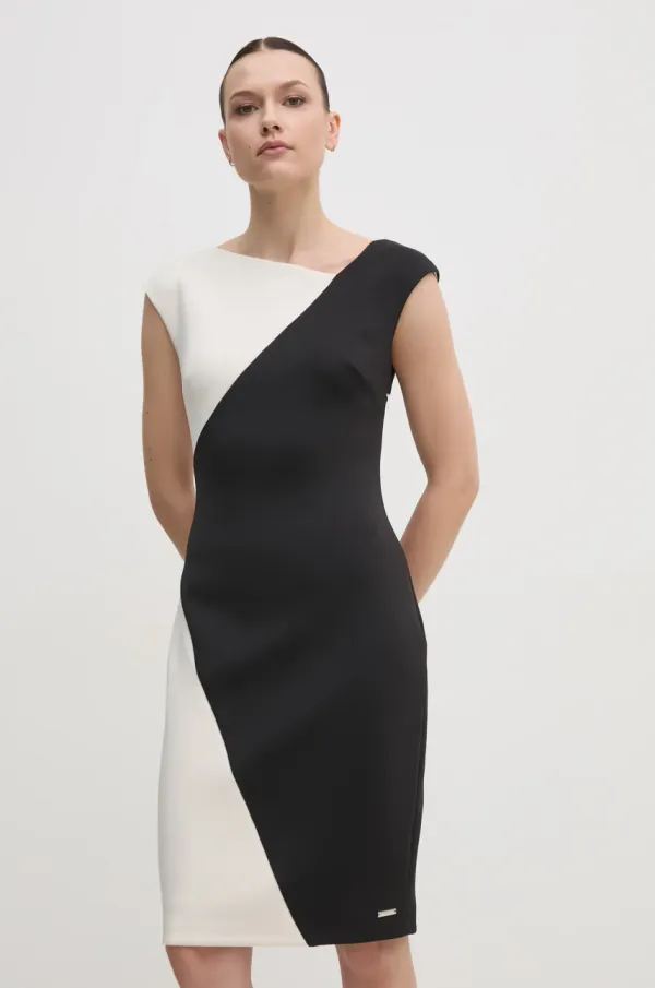 Calvin Klein Obleka Calvin Klein črna barva, K20K208141