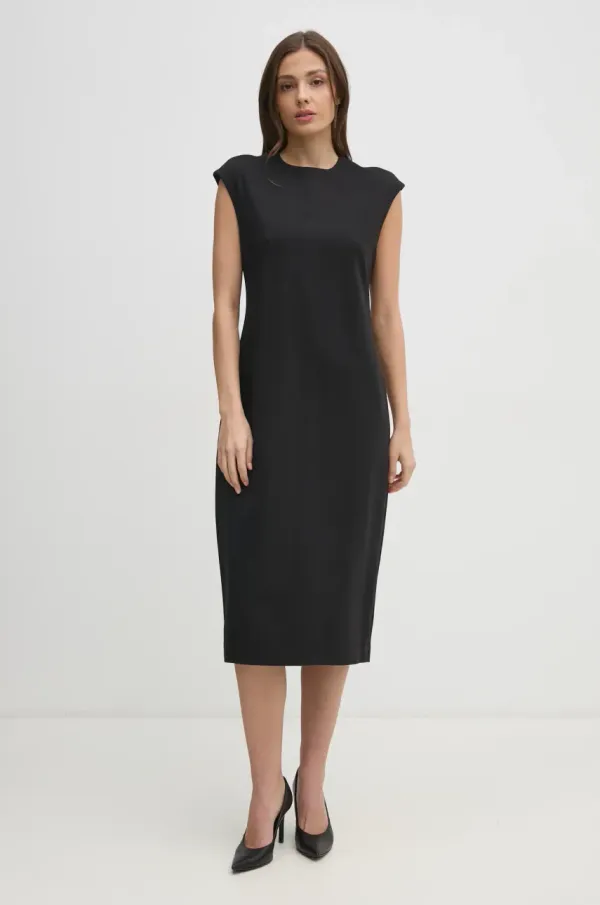 Calvin Klein Obleka Calvin Klein črna barva, LV044B012G