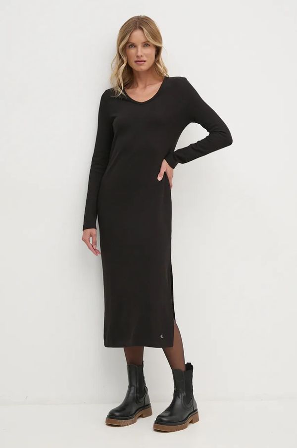 Calvin Klein Jeans Obleka Calvin Klein Jeans črna barva, J20J224165