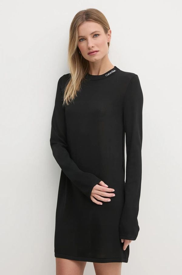 Calvin Klein Jeans Obleka Calvin Klein Jeans črna barva, J20J224831