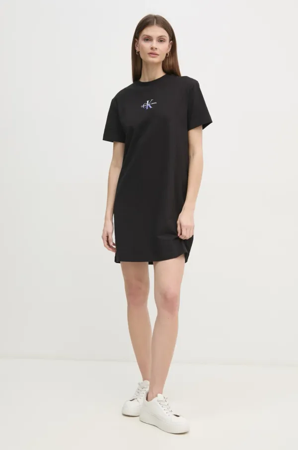 Calvin Klein Jeans Obleka Calvin Klein Jeans črna barva, J20J225273