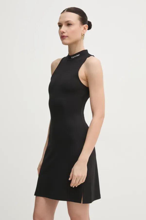 Calvin Klein Jeans Obleka Calvin Klein Jeans črna barva, J20J225290