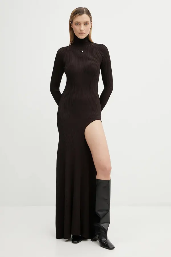 coperni Obleka Coperni Leg Cut-Out Rib Gown