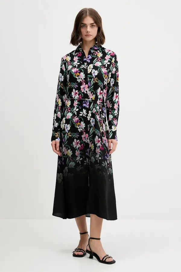 Desigual Obleka Desigual CAMISERO ACRIL