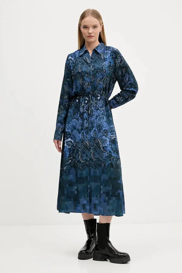 Desigual Obleka Desigual CAMISEROLICUAD