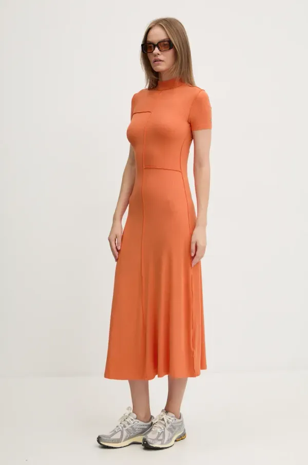 Desigual Obleka Desigual CINCINNATI oranžna barva, 24WWVK67