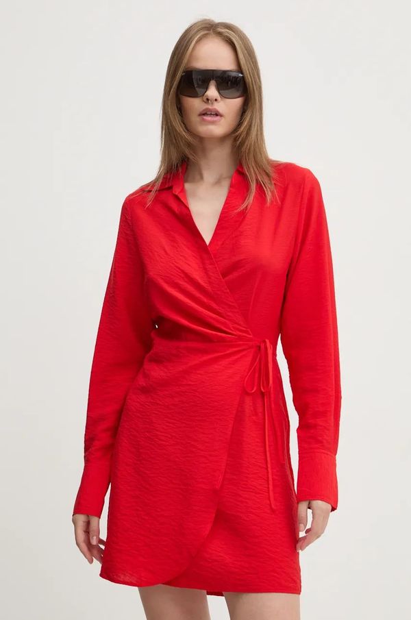 Desigual Obleka Desigual DETROIT rdeča barva, 24WWVW61