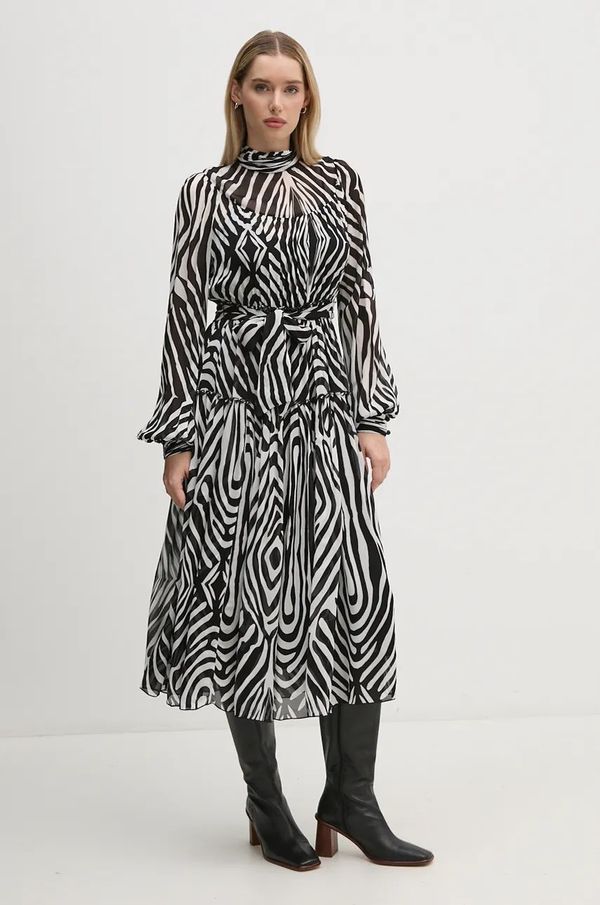 DIANE VON FURSTENBERG Obleka DIANE VON FURSTENBERG črna barva, DVFDL3S002