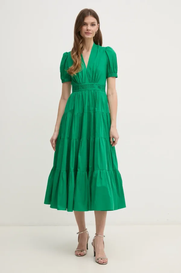 DIANE VON FURSTENBERG Obleka DIANE VON FURSTENBERG zelena barva, DVFDS4S035