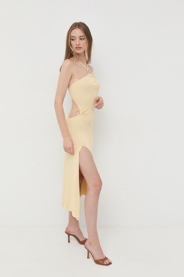 For Love & Lemons Obleka For Love & Lemons bež barva,