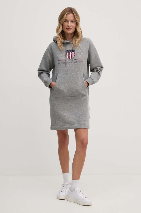 Gant Obleka Gant siva barva, 4200288