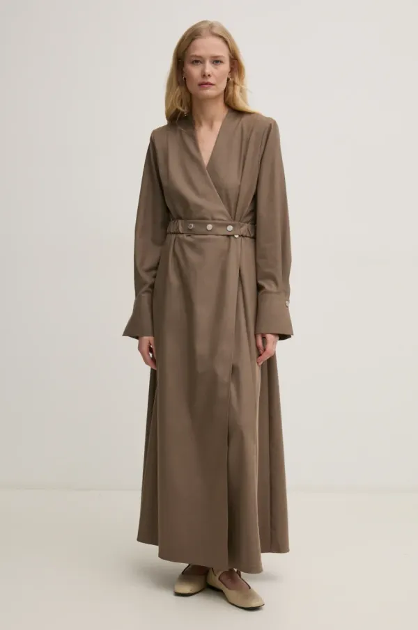 Gestuz Obleka Gestuz rjava barva, 10909754