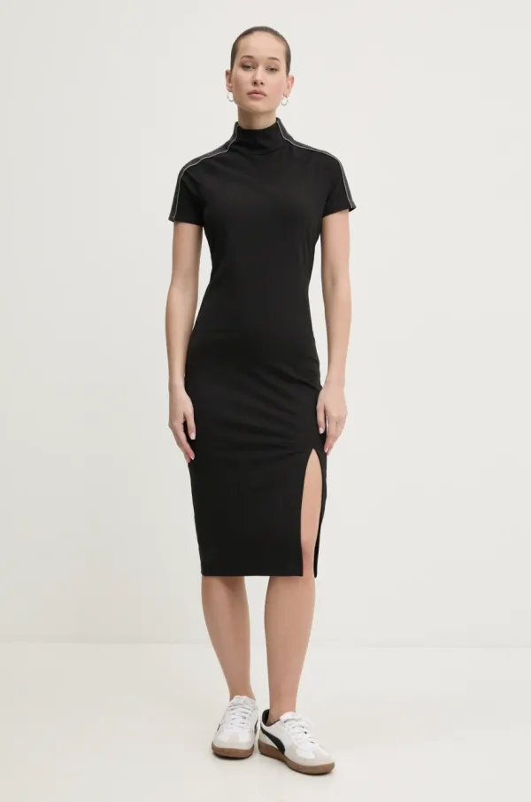 Hugo Blue Obleka Hugo Blue črna barva, 50533972