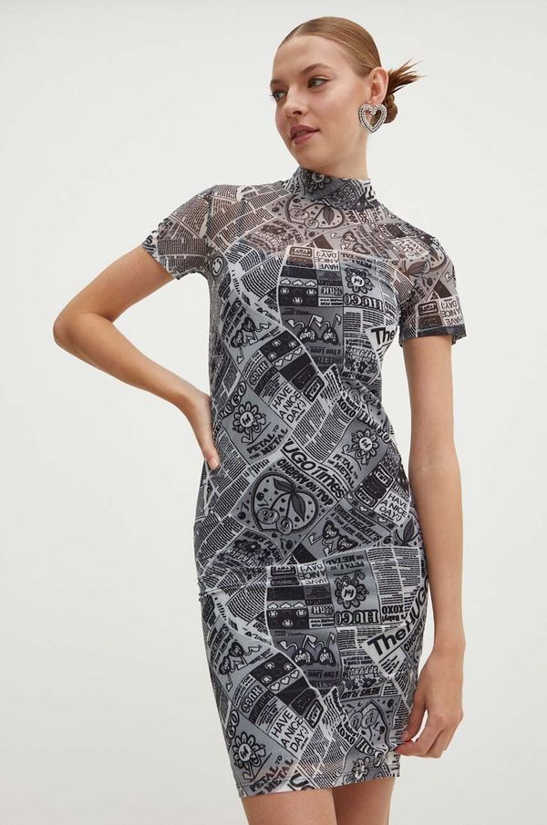 Hugo Blue Obleka Hugo Blue siva barva, 50520114