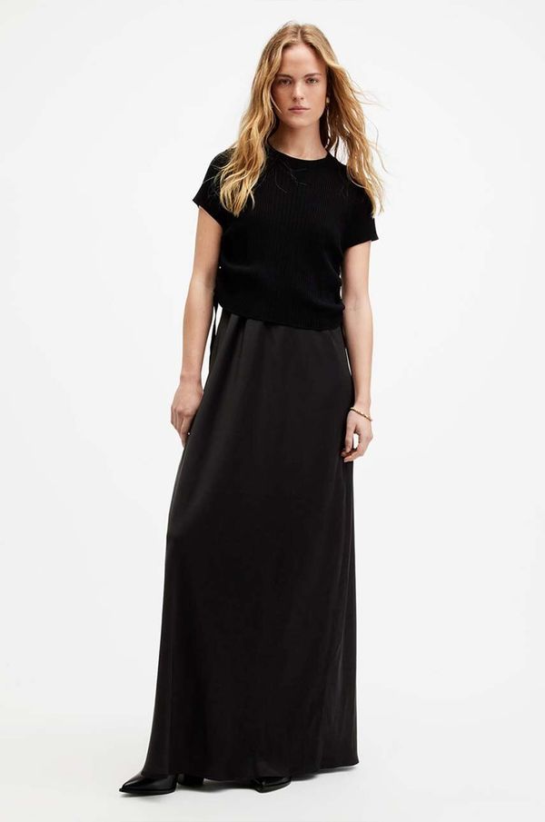 AllSaints Obleka in pulover AllSaints HAYES DRESS črna barva, W125DA