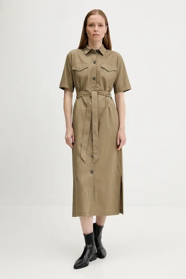 Barbour Obleka iz mešanice lana Barbour NICOLE