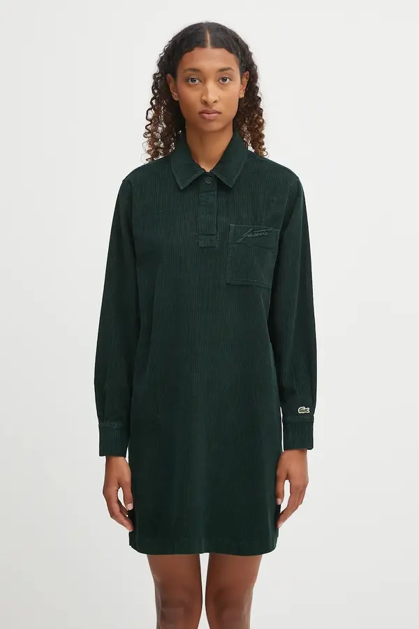 Lacoste Obleka iz rebrastega žameta Lacoste