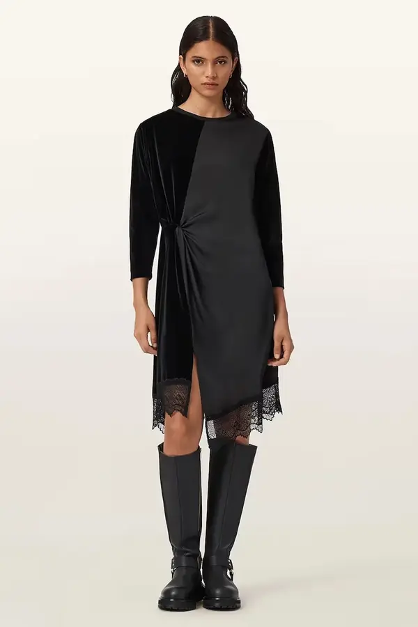 AllSaints Obleka iz velurja AllSaints