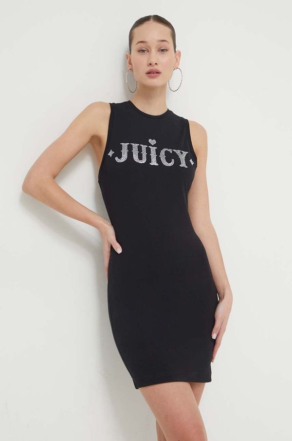 Juicy Couture Obleka Juicy Couture črna barva