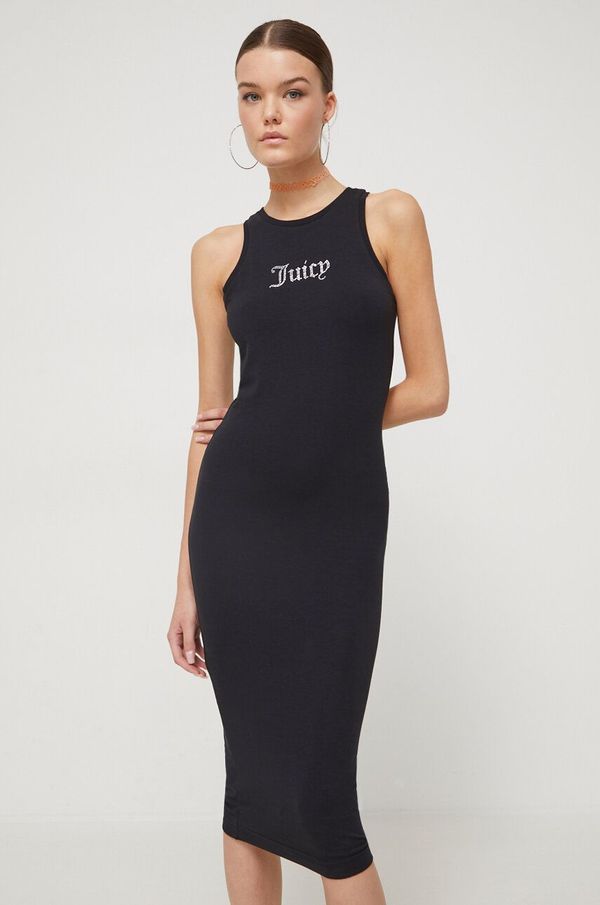 Juicy Couture Obleka Juicy Couture črna barva
